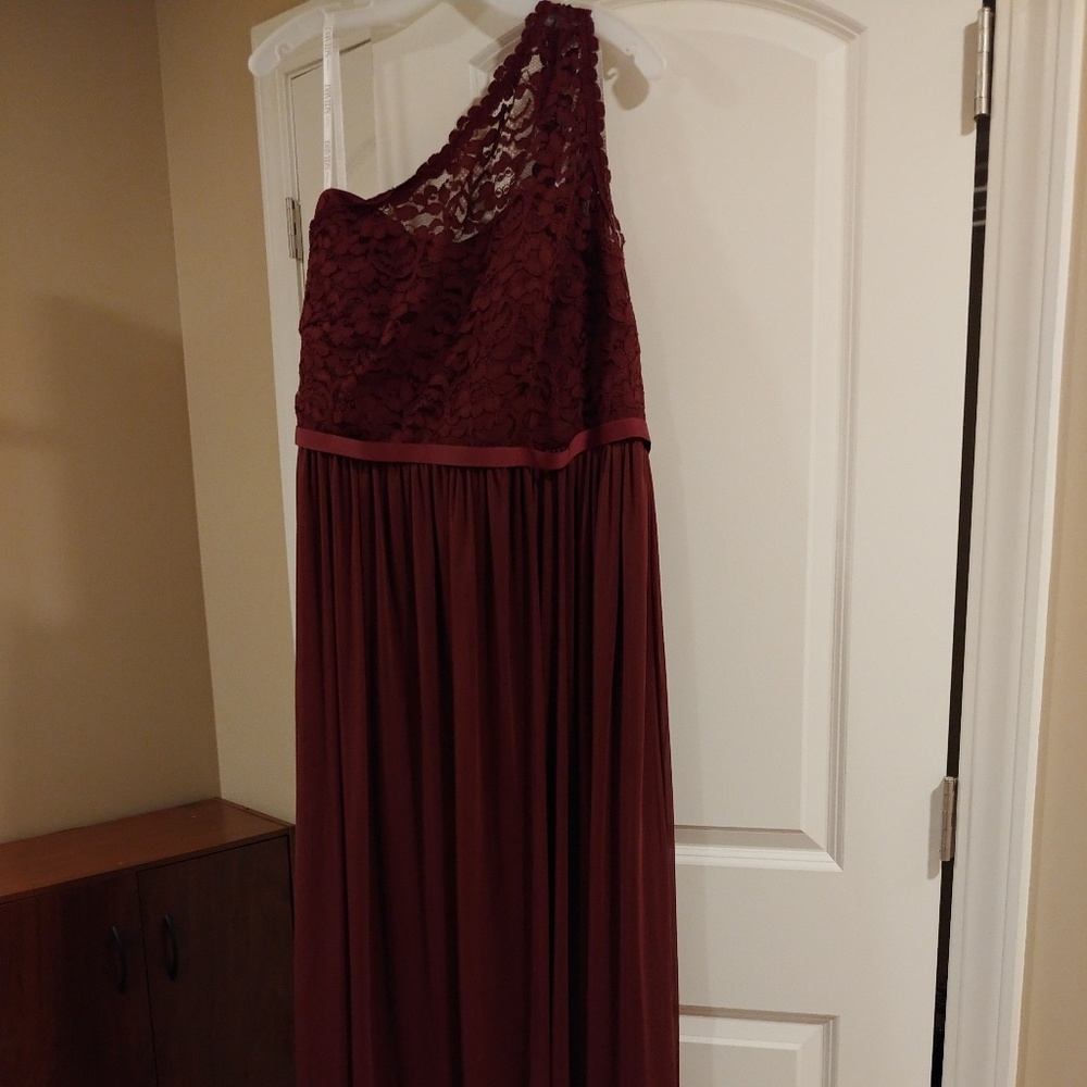 "Wine" David's Bridal bridesmaids dress